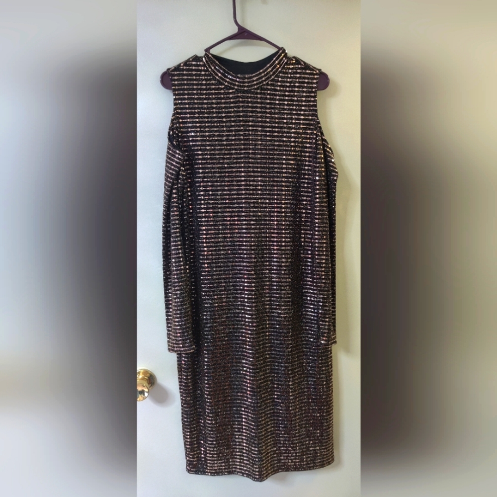 Black and golden glitter Dress